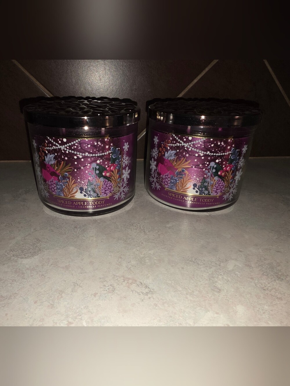Bath & Body Works Spiced Apple Toddy 3-Wick Candles - Set Of 2